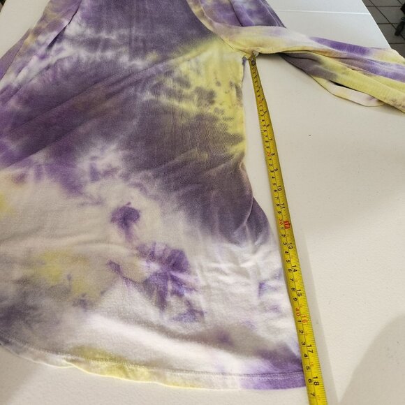 21 Saints Jumpsuit Womens Small Spaghetti Straps Tie-Dye Purple Yellow - Picture 7 of 15
